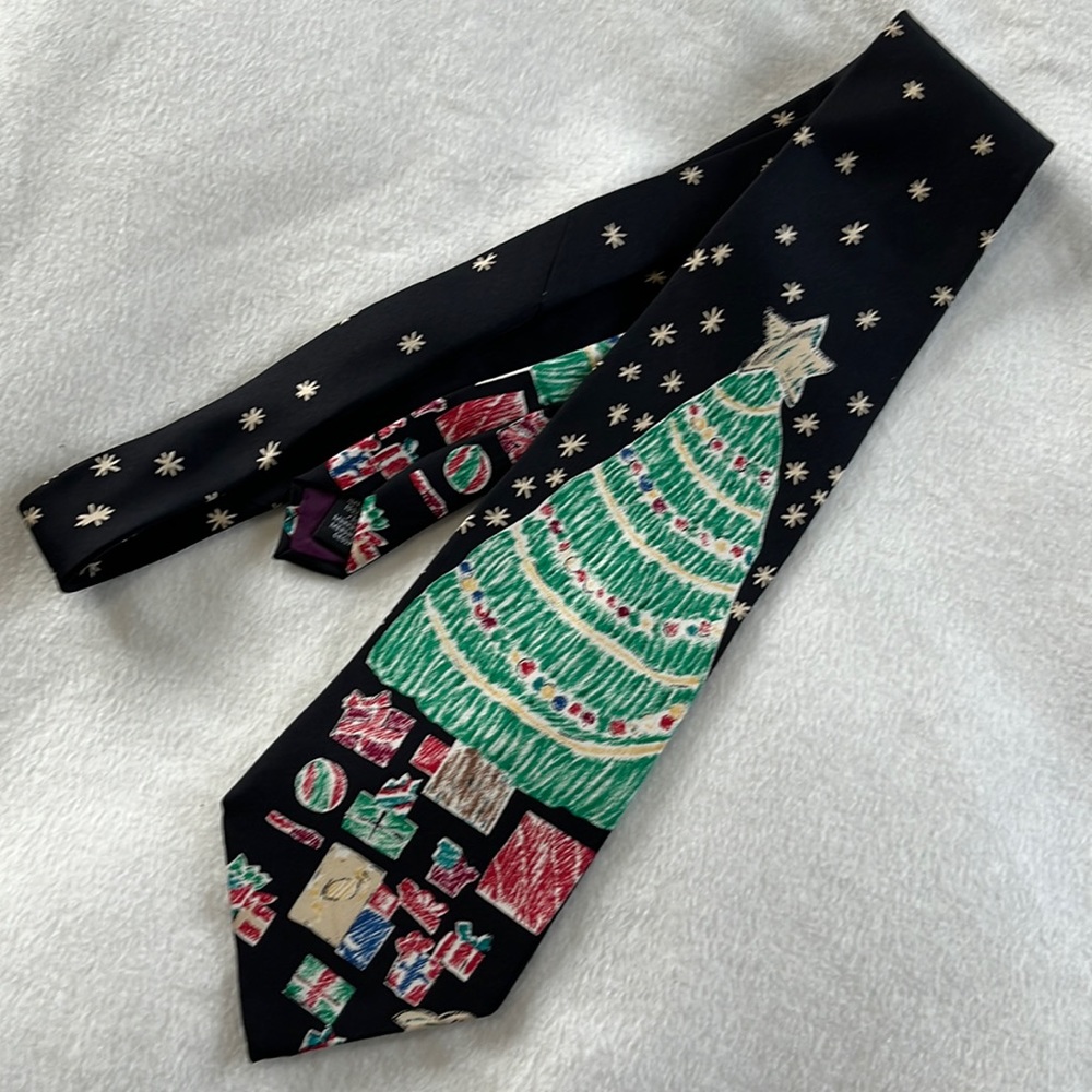 Christmas tie black
